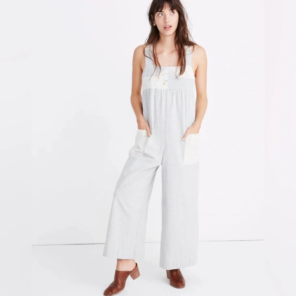 Madewell x The New Denim Project patchwork jumpsuit - Picture 1 of 10
